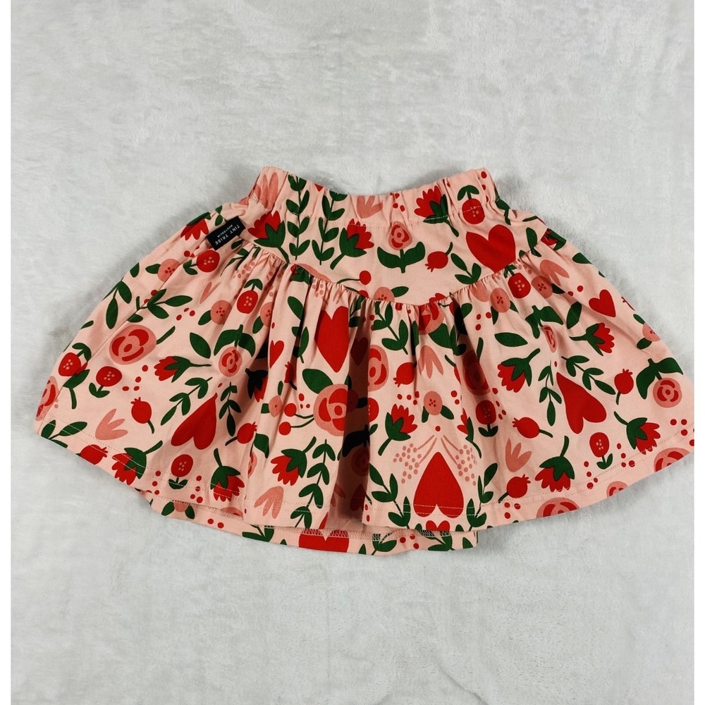 Tiny Tribe Australia Flare Skirt Toddler Sz 3T Pink Floral Print Girly Summer
